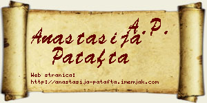 Anastasija Patafta vizit kartica